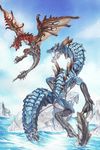  battle capcom dragon lagiacrus monster monster_hunter rathalos 