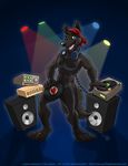  bandanna canine cooner dj headphones looking_at_viewer lupine_assassin male music solo wolf 