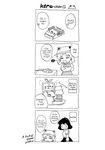  4koma comic famicom game_console greyscale hard_translated highres kurinton mario_(series) monochrome moriya_suwako multiple_girls super_mario_bros. touhou translated yasaka_kanako 