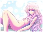  blue_eyes character_request copyright_request flat_chest long_hair nude pink_hair solo sumeshi 