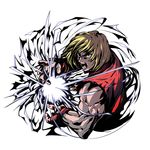  bad_id bad_pixiv_id blonde_hair brown_eyes dougi energy_ball fingerless_gloves gloves hadouken highres ken_masters male_focus muscle qurogane-z solo street_fighter 