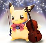  adorable cute music musical_instrument nintendo pemyu pikachu pok&#233;mon pok&eacute;mon solo tail video_games violin 