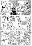  big_bad_wolf black_and_white canine clothing collar comic female human line_art little_red_riding_hood male mammal monochrome pants plain_background unknown_artist white_background wolf 