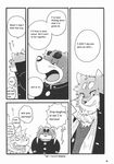  canine comic dialog dialogue dog greyscale hard_translated male mammal monochrome overweight plain_background scan text translated wantaro white_background 