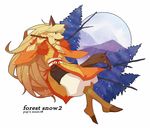  ambiguous_gender canine flute fox hair japanese_clothing long_hair solo trees yow 