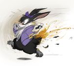  female fire hybrid lagomorph mammal rabbit running solo vampirechicken 