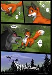  bird canine comic feral fox kesh male mammal nature one_way_or_another outside rukifox shadow watermark wolf 