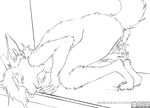  ass_up bent_over by-nc-sa canine creative_commons deadjackal digitigrade dildo female jackal kneeling mammal masturbation nude plain_background pussy raised_tail self_pleasure sex_toy solo tail white_background 