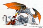  anthro canine chris_goodwin dragon feral fox gay licking male on_front scalie tongue wings 