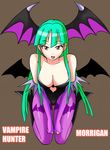  absurdres breasts capcom cleavage demon_girl head_wings highres morrigan_aensland nnn smile succubus vampire_(game) wings 