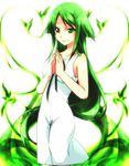  green_eyes green_hair long_hair mogiko saya saya_no_uta smile solo very_long_hair 