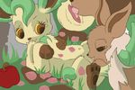  apple close-up cunnilingus eevee eeveelution female feral fruit grass hindpaw leafeon licking nintendo oral oral_sex paws pok&#233;mon pok&eacute;mon pussy sex tamias tongue vaginal video_games 