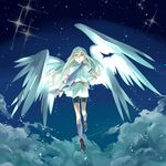  afuro_terumi angel bad_id bad_pixiv_id bike_shorts cloud hand_on_hip inazuma_eleven inazuma_eleven_(series) long_hair male_focus moanakana multiple_wings red_eyes seraph sky solo very_long_hair wings zeus_(inazuma_eleven) 