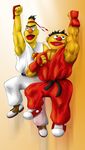  bert clothing ernie gavacho13 ken_masters male ryu sesame_street street_fighter 