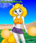  1997 cheerleader doug_winger female kokomink midriff miniskirt mink skimpy solo 