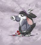  &hearts; avian bird bow crying female hybrid lagomorph mammal rabbit reaching roses solo vampirechicken 
