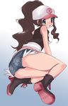  absurdres ass blue_eyes brown_hair highres looking_back pokemon pokemon_(game) pokemon_black_and_white pokemon_bw touko_(pokemon) white_(pokemon) 