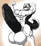  balls big_balls canine cum darkfangwolfwing dog flexing husky hyper male muscles penis rath_roland sheath solo veins 