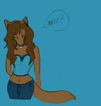  breasts canine clothed corset female hair para paradox solo tail wolf 