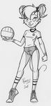  ball female flat_chest loli mouse poland_(artist) rodent solo volleyball 