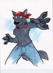  2010 anthrocon bandanna black_nose canine cute dj headphones lupine_assassin male marymouse solo toony wolf 