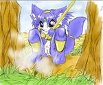  blue_eyes blush camiod canine cub female fox krystal mammal nintendo peeing pussy star_fox urine video_games watersports young 