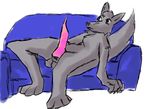  canine chaoswerewolf dog male masturbation penis sofa solo 