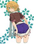  :&lt; ass blonde_hair from_behind green_eyes ke-su mizuhashi_parsee pointy_ears scarf short_hair solo touhou 