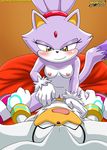  bed blaze_the_cat blush breasts feline female mobian mobius_unleashed nude open_mouth penetration purple pussy riding sega silver_the_hedgehog sonic_(series) vaginal vaginal_penetration 