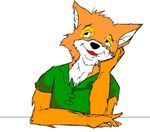  anthro disney fox male mammal plain_background robin_hood robin_hood_(disney) solo tunic white_background 