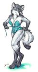  aura_moser auradeva breasts canine corset female mammal plain_background pose solo white_background wolf 