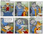  big_muscles bulge canine closet_coon colin_young comic fox gym jeff-kun leafdog male mammal muscles poop_(artist) red_fox rick_mooney weightlifting weights wolf working_out workout wounded 