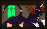  alex_spastic anubian_jackal breasts canine egyptian female jackal looking_at_viewer presenting raised_tail solo tail teasing 