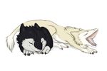  couple cub cute eyes_closed feral open_mouth sergal sidgi sleeping smile tail yawn 