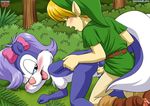  anus bbmbbf blush breasts butt countershading female fifi_le_fume forest grass human interspecies legend_of_zelda link male palcomix pussy sex side_boob skunk straight the_legend_of_zelda tiny_toon_adventures tree vaginal 