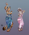  cat dancing dress feline feline_appearance female herm imli indian intersex loris marbled_cat monkey odissi paleo thumbclawz thylacoleo 