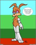  bad_pun blue_eyes breasts bunnie_rabbot classic ears female halftone humor lagomorph looking_at_viewer lube mammal metal nude pun pussy rabbit rule_34 sega shiny solo sonic_(series) vintage wdf 