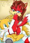  balls bbmbbf butt canine cum cum_inside female fiona_fox fox kitsune male miles_prower mobian mobius_unleashed multiple_tails penis sonic_(series) tail 