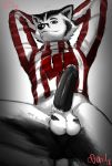  animal_genitalia anthro badger bucky_badger erection fur hi_res humanoid_penis male mammal mustelid musteline penis simple_background smile solo wisconsin 