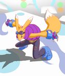  ambiguous_gender canine cosplay digimon fox goggles king_kazuma renamon solo summer_wars unknown_artist 