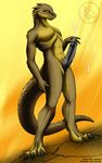  anthro aquilus balls claws cum desert dragon erection helsing male masturbation muscles nude penis pose solo spikes warm_colors 