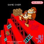  anal ape barrel bestiality blush breasts donkey_kong donkey_kong_arcade furry game_over gorilla highres jumpman large_insertion mario medium_breasts monkey nintendo nipples object_insertion pauline_(mario) sex y-mangaka 