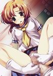  censored cum feet foot footjob footwear higurashi_no_naku_koro_ni panties penis precum ryuuguu_rena school_uniform sock_on_penis sockjob socks tomose_shunsaku underwear 