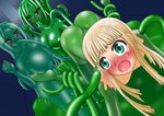  3girls artist_request ass blonde_hair blush breasts corruption goo_girl green_eyes large_breasts long_tongue monster_girl multiple_girls raijinway rape red_eyes slime_girl tears tentacle thighhighs tongue transformation vaginal yuri 