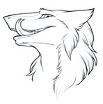  ears head headshot licking line_art looking_at_viewer male murrkus sergal spottyjaguar tongue 