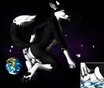  balls black black_fur black_hole butt canine close-up earth fox fur giga interplanetary_macro macro male mammal milkyway moon mooning paws perineum planet presenting showing_off solo spread_anus spreading stars tongue truegrave9 white white_fur 