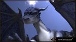  3d dragon eragon female feral horn saphira scalie unimpressed wallpaper widescreen wings xanaeth 