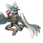  avian female hat kawaguchi_youhei solo wings 