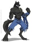  2009 belt canine clothing fangs male muscles ripped solo tail teeth werewolf wolf 