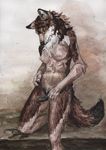  2010 background canine dildo female jiraiya nude sex_toy solo strapon watercolour wolf 